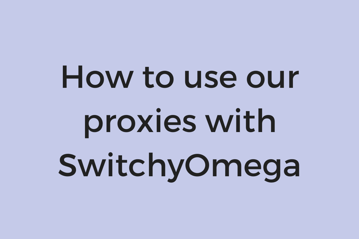 How to use SwitchyOmega HydraProxy