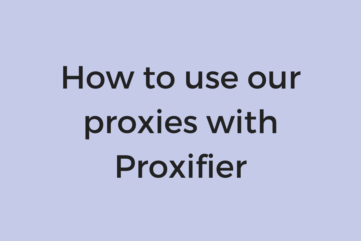 proxifier tutorial