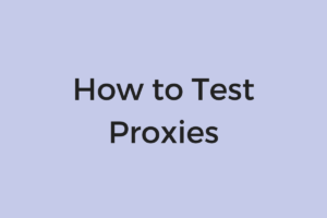 How to Test Proxies