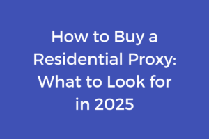 How to Buy a Residential Proxy: What to Look for in 2025